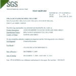 SGS AFP-Coating Chemical Resistance Test report