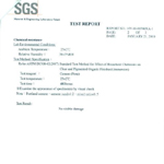 SGS AFP-Coating Chemical Resistance Test result